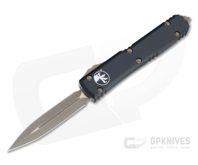 Microtech Ultratech D/E Bronzed Apocalyptic M390 Double Edge Black OTF Automatic Knife 122-13AP - MT-122-13AP