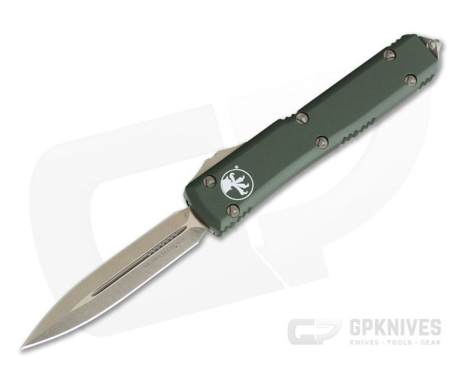 Microtech Ultratech OD Green CC Double Edge Bronzed M390 OTF Automatic Knife 122-13OD - MT-122-13CCOD-M390