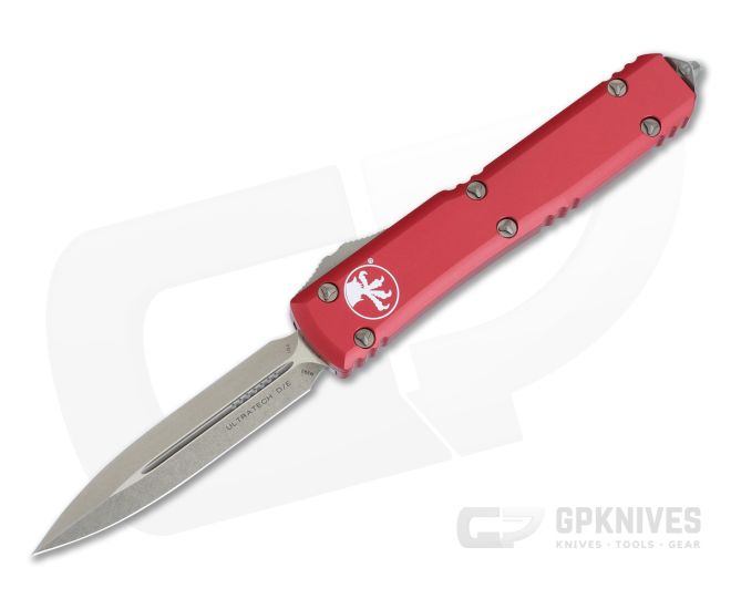 Microtech Ultratech D/E Red Handle Bronzed M390 Standard Automatic 122-13RD - MT-122-13RD
