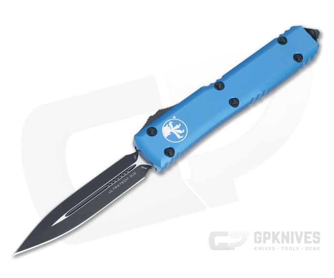 Microtech Ultratech Blue Aluminum Black M390 D/E OTF 122-1BL - MT-122-1BL