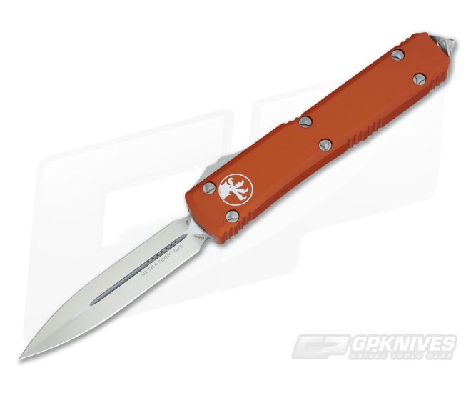 Microtech Ultratech Orange CC Satin Double Edge OTF Automatic Knife 122-4CCOR - MT-122-4CCOR