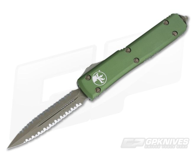 Microtech Ultratech OD Bronze Double Full Serrated OTF 122-D15OD - MT-122-D15OD