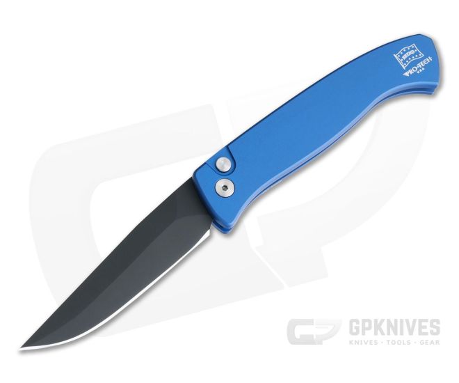 Protech Knives Small Brend 2 Auto Blue Automatic Black Blade 1221-BLUE - PT-1221-BLUE