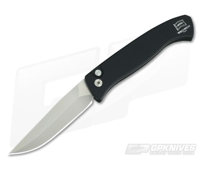Protech Knives Small Brend 2 Auto Black Automatic Satin Blade 1221-SATIN - PT-1221-SATIN