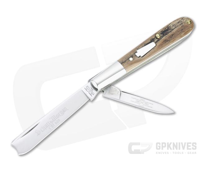 Queen Schatt & Morgan 2008 Series XVIII One Arm Mini Barlow Mammoth Ivory Slip Joint 122367 - QN-122367