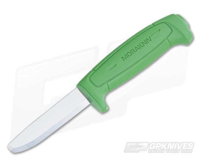 Mora of Sweden Safe Green Handle Blunt Tip Fixed Knife Carbon Steel 12244 - MO-12244
