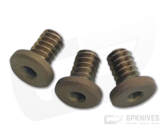 Hinderer Knives XM-18 3.5"/XM-24 Titanium Handle Screws Battle Bronze | Set of 3 - HK-1226