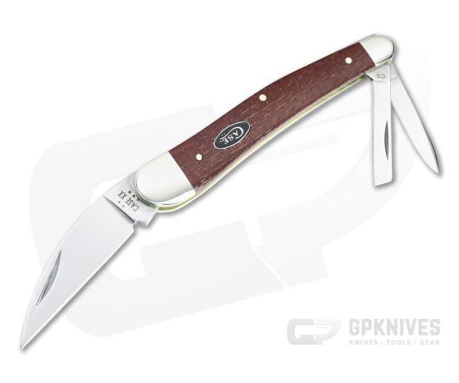 Case Seahorse Whittler Red Burlap Micarta 12276 - CA-12276