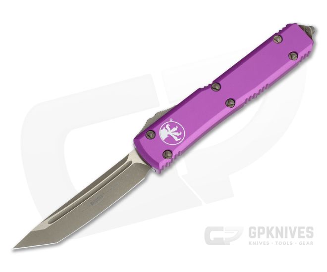 Microtech Ultratech T/E Bronzed Apocalyptic M390 Tanto Violet OTF Automatic Knife 123-13APVI - MT-123-13APVI