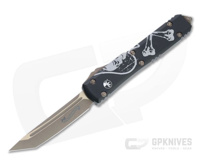 Microtech Ultratech T/E Signature Death Card Bronze Apocalyptic Tanto OTF Automatic Knife 123-13DCS - MT-123-13DCS
