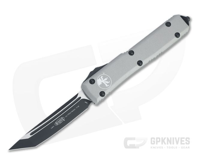 Microtech Ultratech Tanto Black Elmax Titanium Gray OTF Automatic Knife 123-1TG - MT-123-1TG
