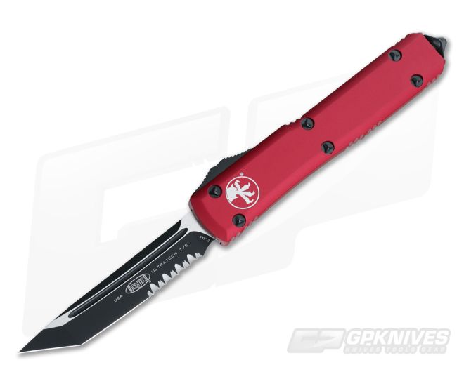 Microtech Ultratech Red CC Serrated Tanto OTF Automatic Knife 123-2CCRD - MT-123-2CCRD
