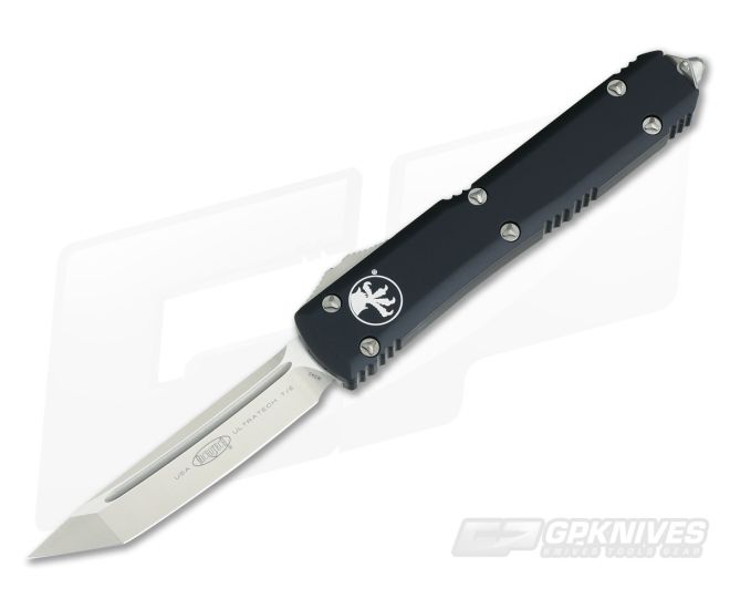 Microtech Ultratech M390 Satin Tanto Black OTF Automatic Knife 123-4 - MT-123-4-M390