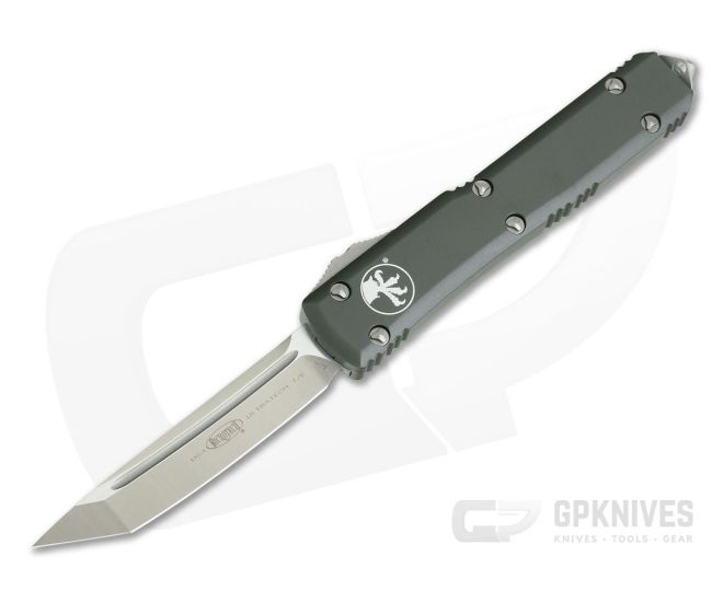 Microtech Ultratech OD Green CC Satin Elmax Tanto OTF Automatic Knife 123-4OD - MT-123-4CCOD-ELMAX