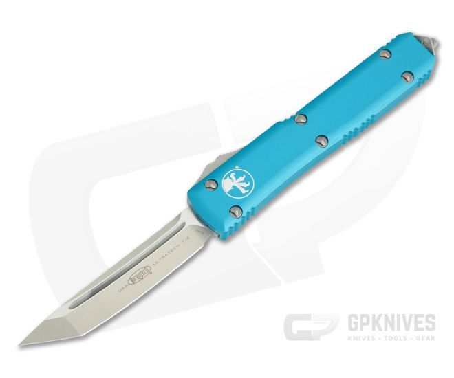 Microtech Ultratech Turquoise CC Satin Elmax Tanto OTF Automatic Knife 123-4TQ - MT-123-4CCTQ-ELMAX