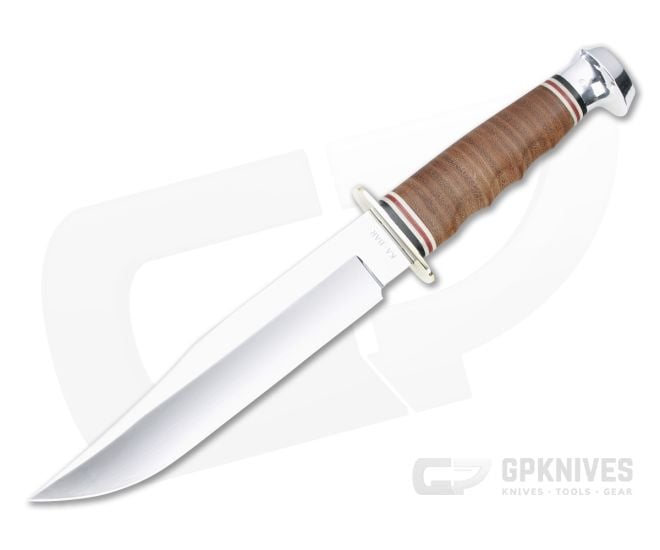 Kabar 1236 Bowie Stacked Leather Fixed Blade - KA-1236