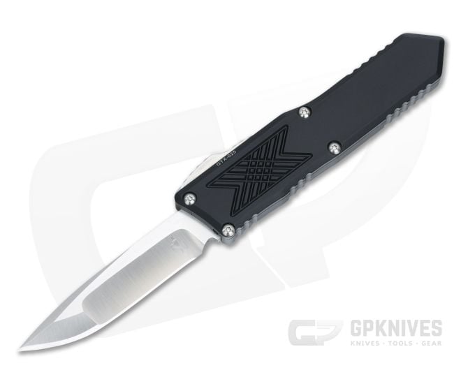 Guardian Tactical GTX-025 LTD Weiland Hand Ground S/E Satin Elmax Drop Point Black OTF Automatic 123711 - GT-123711