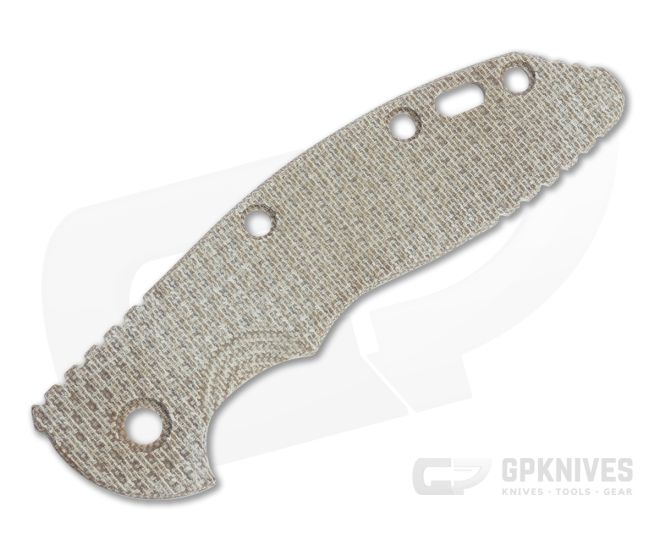 Hinderer Knives Skinny XM-18 3.5" Handle Scale Textured Natural Micarta 1240 - HK-1240