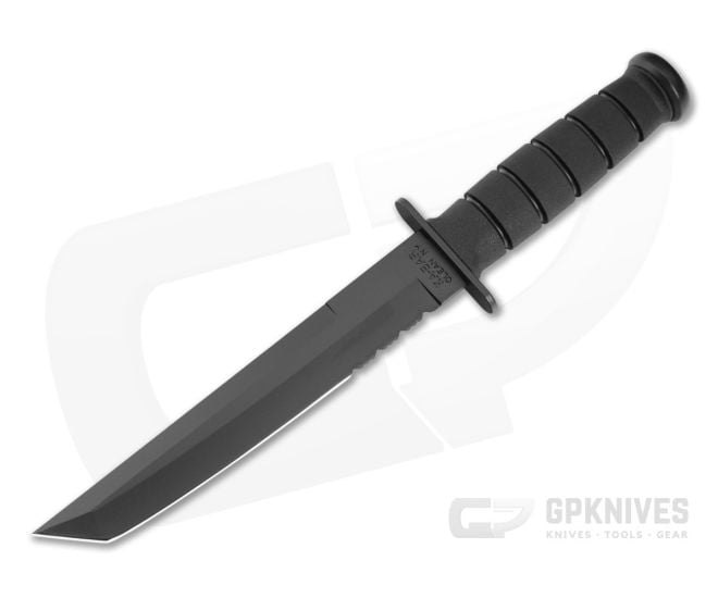 Kabar Black Tanto Fixed Blade Partially Serrated 1245 - KA-1245