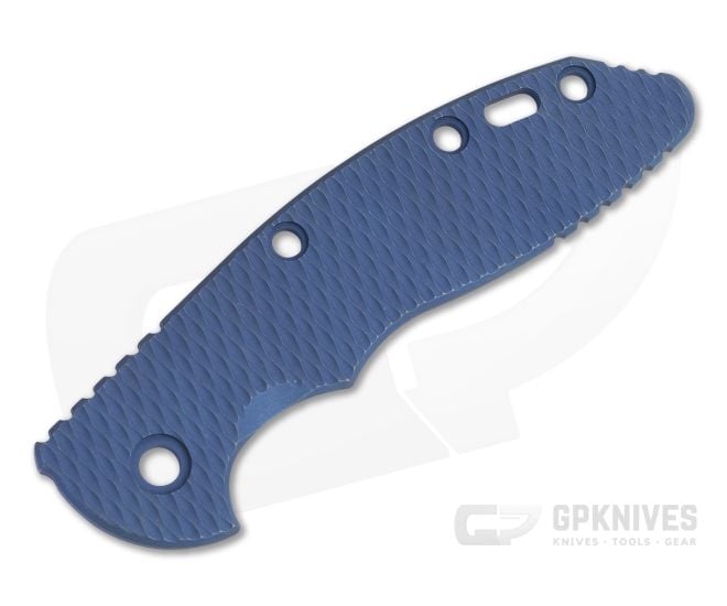 Hinderer Knives Skinny XM-18 3.5" Handle Scale Textured Battle Blue Titanium 1247 - HK-1247