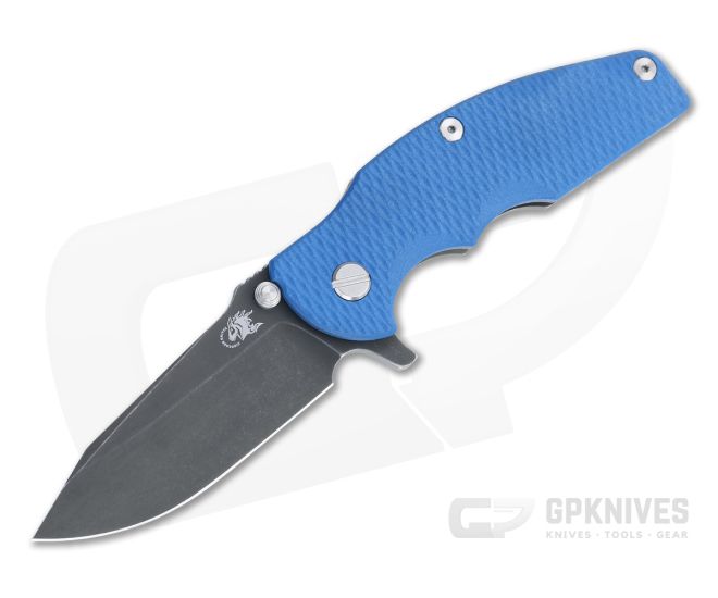 Hinderer Jurassic Spear Point Battle Black DLC 20CV Blue G10 Tri-Way Flipper 1249 - HK-1249