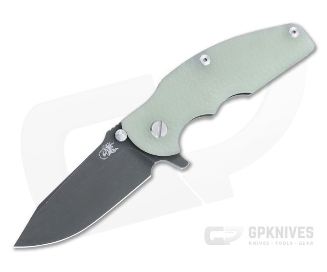 Hinderer Jurassic Spear Point Battle Black DLC 20CV Translucent G10 Tri-Way Flipper 1250 - HK-1250