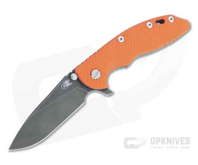 Hinderer XM-18 3.5" Slicer Battle Black DLC 20CV Orange G10 Tri-Way Flipper 1254 - HK-1254