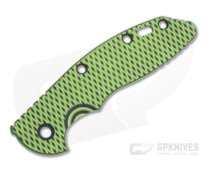 Hinderer Knives XM-18 3.5" Handle Scale Textured Toxic Green and Black G10 1258 - HK-1258
