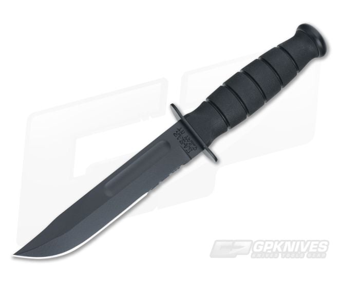 Kabar Black Short Serrated Knife 1259 - KA-1259
