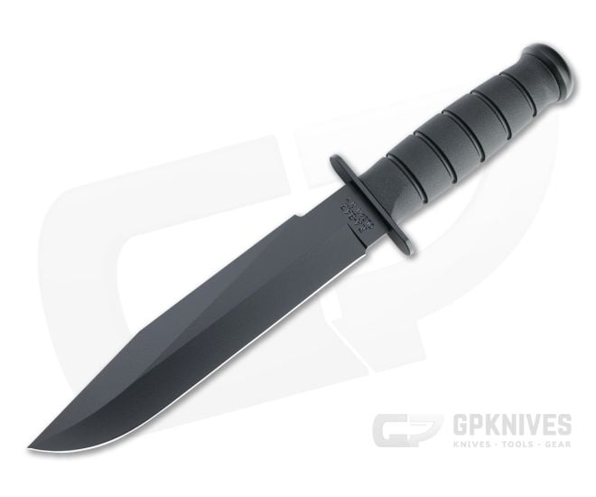 Kabar Fighter Plain Edge Black 1095 Kraton Fixed Blade 1269 - KA-1269