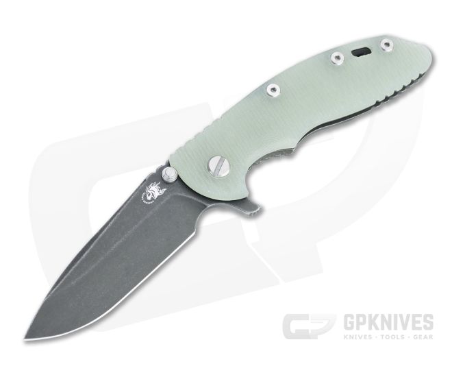 Hinderer XM-18 3.5" Spear Point 20CV Translucent Green G10 Battle Black DLC Tri-Way Flipper 1275 - HK-1275