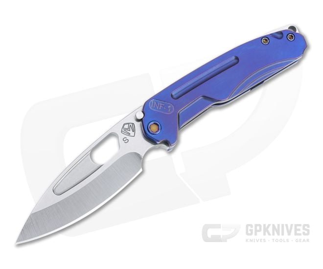 Medford Infraction Tumbled S35VN Blue Titanium Frame Lock Folder - MKT-127