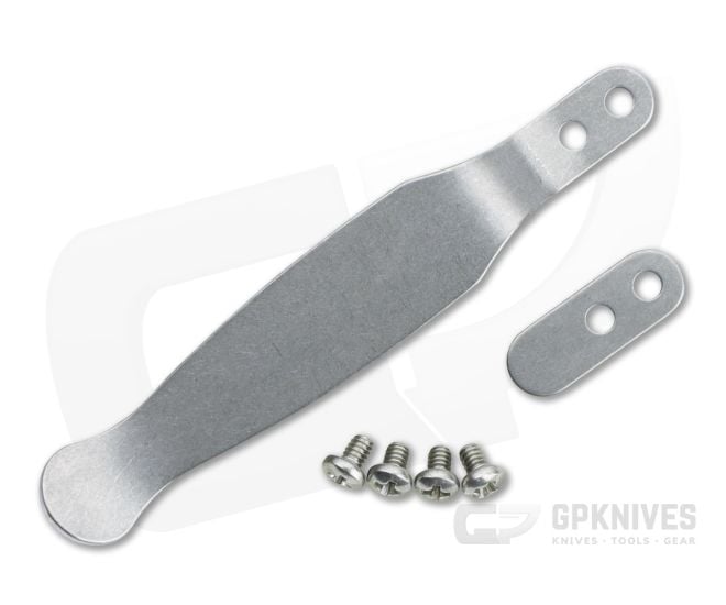 Hinderer Solid Pocket Clip and Filler Tab Set Titanium Stonewashed 1297 - HK-1297