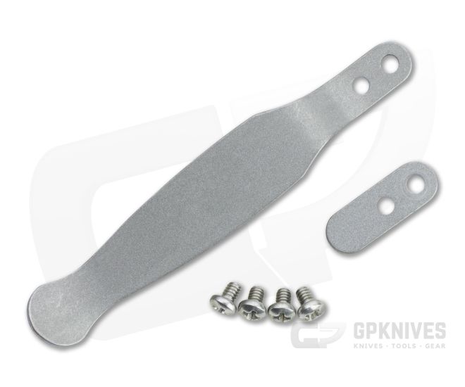 Hinderer Solid Pocket Clip and Filler Tab Set Titanium Working Finish 1298 - HK-1298