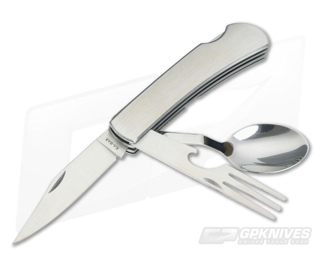 Kabar Hobo Stainless Fork Knife Spoon Folder 1300 - KA-1300