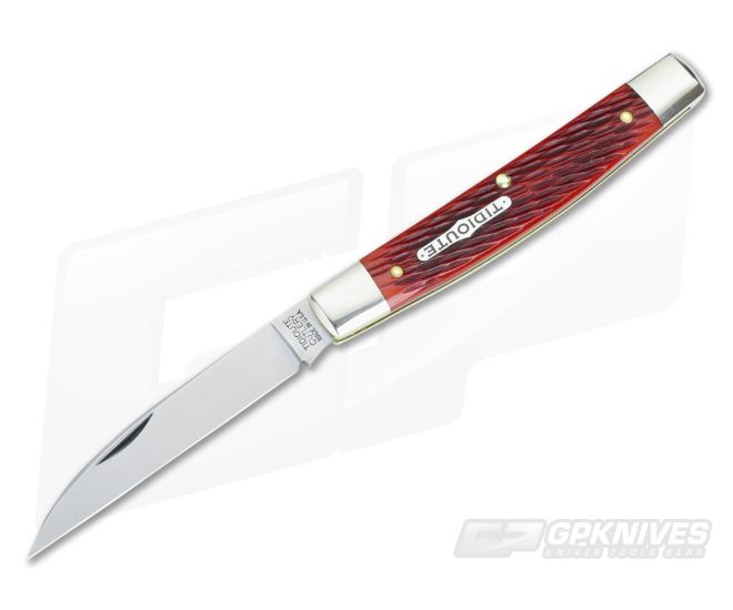 Tidioute Cutlery #13 Whip Wharncliffe Rust Red Bone - GEC-130117-RRJB