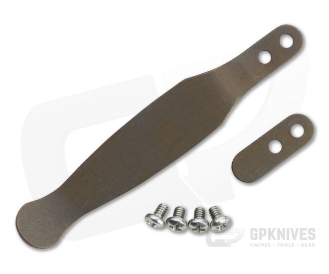 Hinderer Solid Pocket Clip and Filler Tab Set Titanium Battle Bronze 1301 - HK-1301