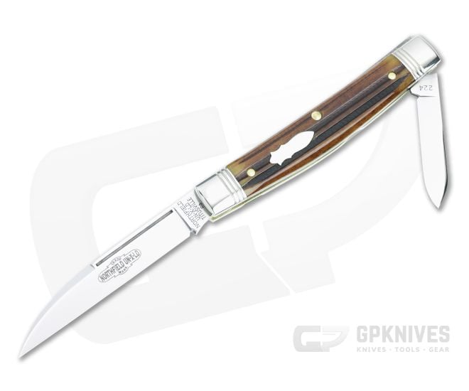 Northfield #13 Clerk 2 Blade Antique Yellow Spring Field Bone 130224-AYSFB - GEC-130224-AYSFB
