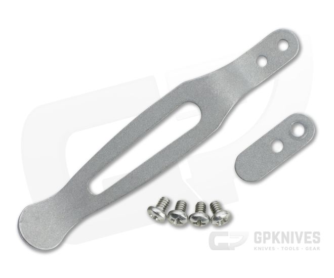 Hinderer Standard Pocket Clip and Filler Tab Set Titanium Working Finish 1303 - HK-1303