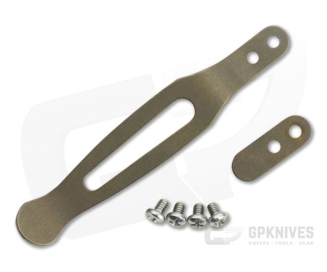 Hinderer Standard Pocket Clip and Filler Tab Set Titanium Battle Bronze 1305 - HK-1305