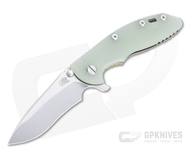 Hinderer XM-18 3.5" Recurve 20CV Jade G10 Stonewashed Bronze Tri-Way Flipper 1307 - HK-1307