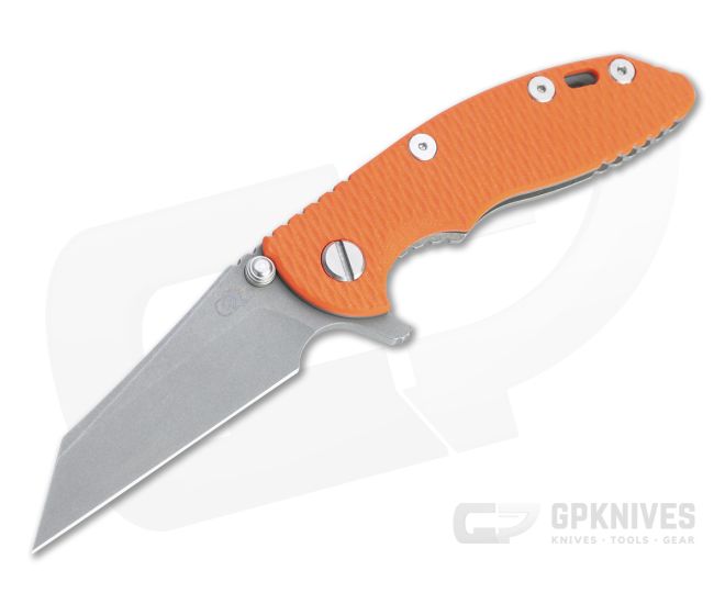 Hinderer XM-18 3" Wharncliffe 20CV Orange G10 Working Finish Tri-Way Pivot Flipper 1311 - HK-1311