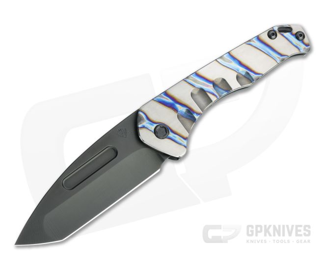 Medford Praetorian Slim Tanto PVD S35VN Faced and Flamed Titanium Frame Lock Folder - MKT-MKT131