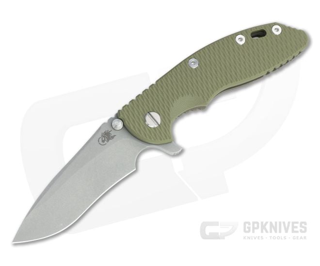 Hinderer XM-18 3.5" Recurve 20CV OD Green G10 Battle Bronze Tri-Way Flipper 1324 - HK-1324
