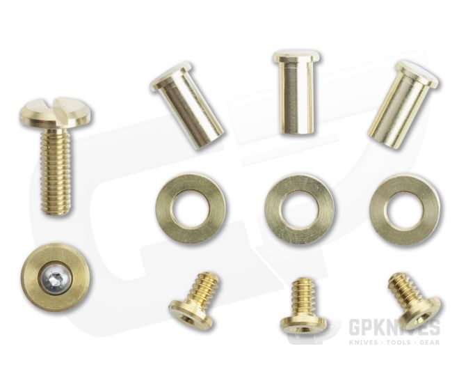 Hinderer Knives Complete Hardware Kit XM-18 3.5" Brass - HK-1329