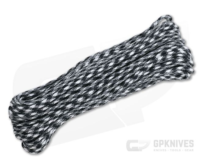 550 Paracord Black and White 100 Feet - AC-132