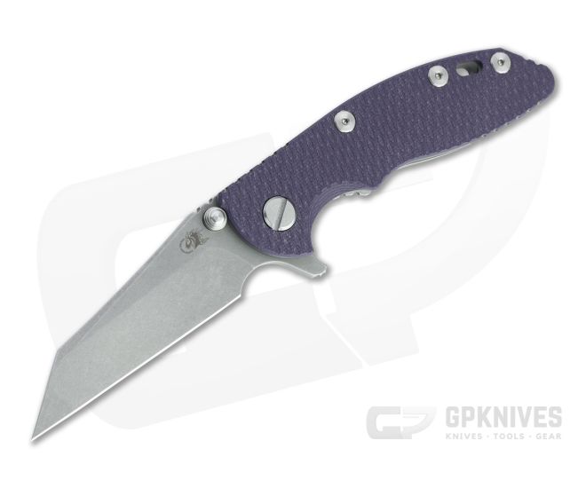 Hinderer XM-18 3" Wharncliffe 20CV Purple G10 Working Finish Tri-Way Pivot Flipper 1339 - HK-1339