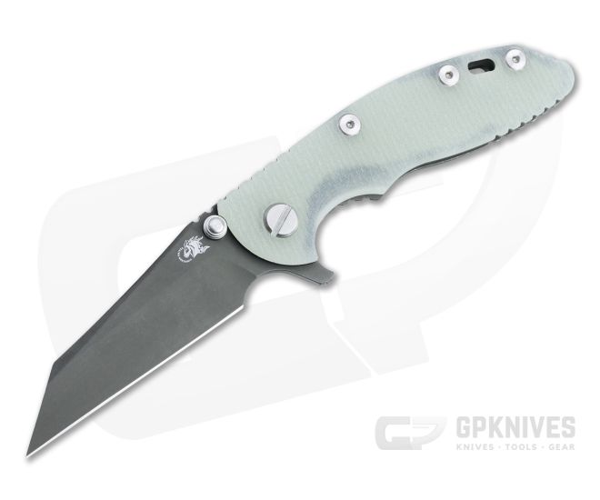 Hinderer XM-18 3" Wharncliffe 20CV Jade G10 Battle Black DLC Tri-Way Pivot Flipper 1342 - HK-1342