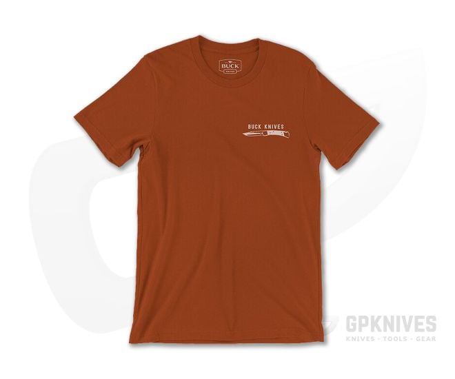 Buck Knives Quality Blades Copper Cotton T-Shirt | X-Large - BU-13433-XLG