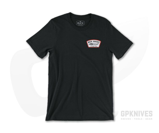 Buck Knives Always Sharp Coal Black Cotton T-Shirt | X-Large - BU-13435-XLG